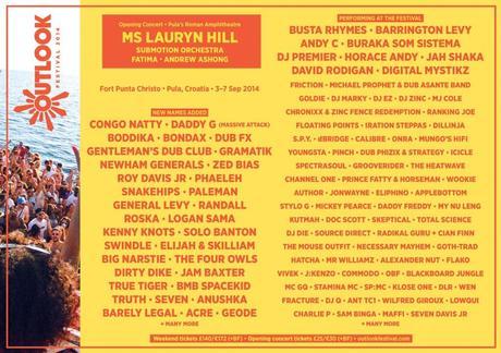 Outlook Festival 2014 Line-Up