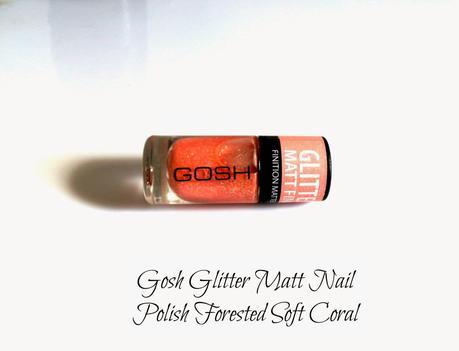 Gosh Glitter Matt Nail Polish Forested Soft Coral Swatches 