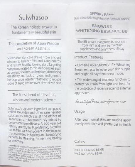 Sulwhasoo Snowise Whitening Essence BB (1)