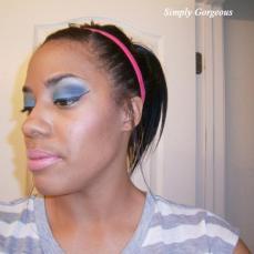 Face Of The Day: Midnight Blue + Green Glitter