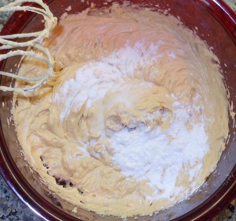 Next, I added the salt, baking powder, and baking soda, and mixed until they were fully incorporated into the batter.