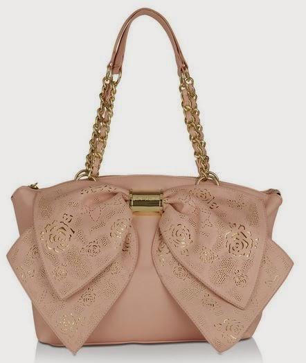 My Style : Transparent Tote with a Bow in Radiant Orchid
