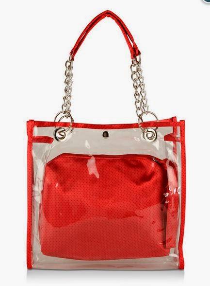 My Style : Transparent Tote with a Bow in Radiant Orchid