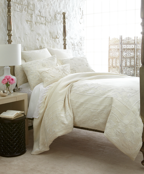 white bedding