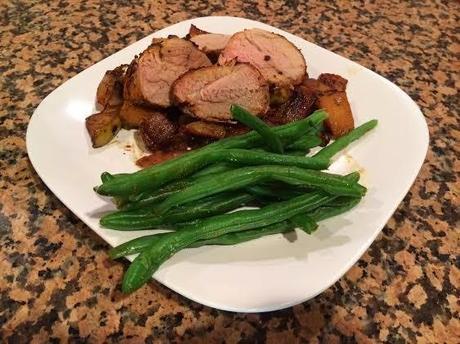 Paprika Rubbed Pork Tenderloin with Caramalized Apples and Onions