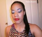 Face Of The Day: Dark Blue + White Glitter