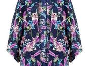 Pick Day: Navy Tropical Print Crepe Kimono