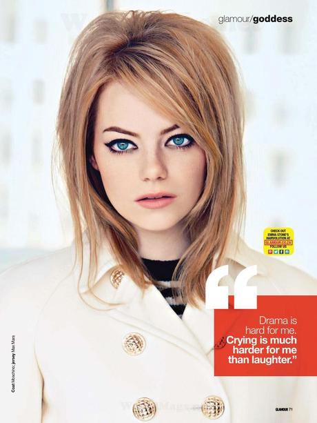 Emma Stone For Glamour Magazine, South Africa, May 2014