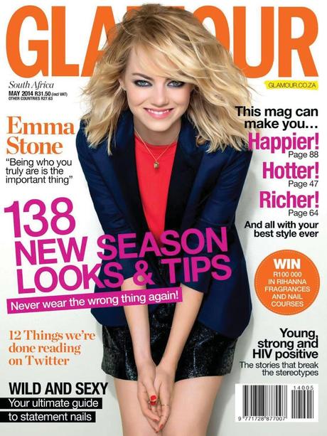 Emma Stone For Glamour Magazine, South Africa, May 2014