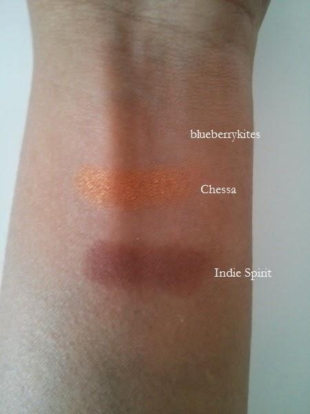 MAC Eyeshadow swatches: metallic