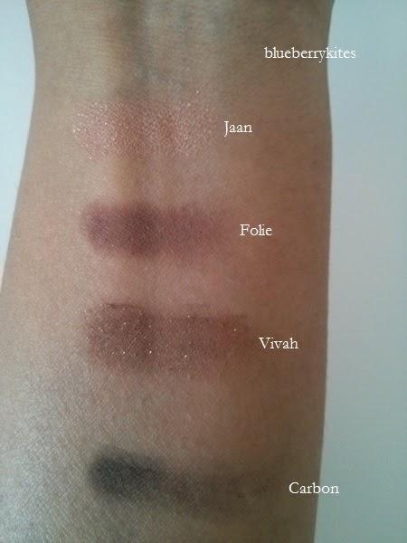 MAC Eyeshadow swatches: metallic