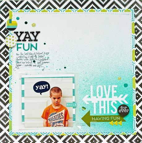 inspired by...Kim Jeffress...a layout using Favorite Things