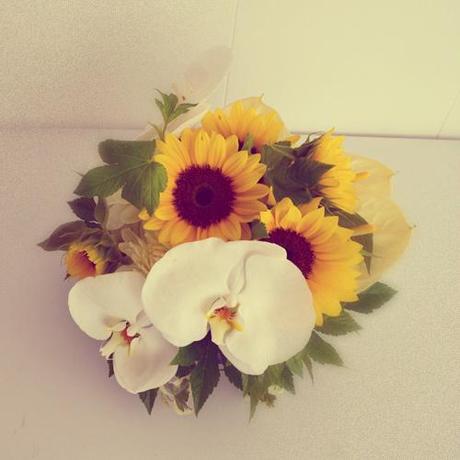 Orchids Sunflower Bouquet