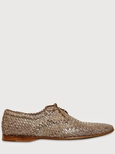 Woven With Ease:  Koil Hand-Woven Leather Derby Lace-Up Shoes