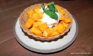 Mango and Icecream in tart shell