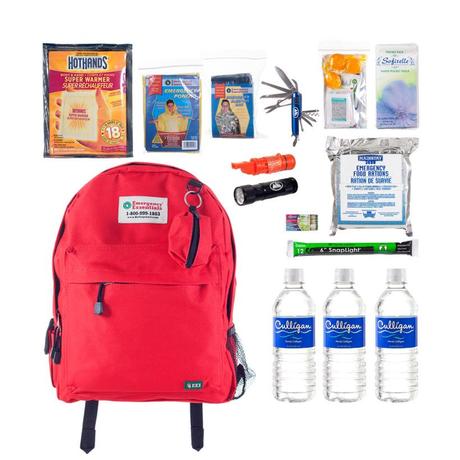 Some basic emergency kit items.  This is called the 