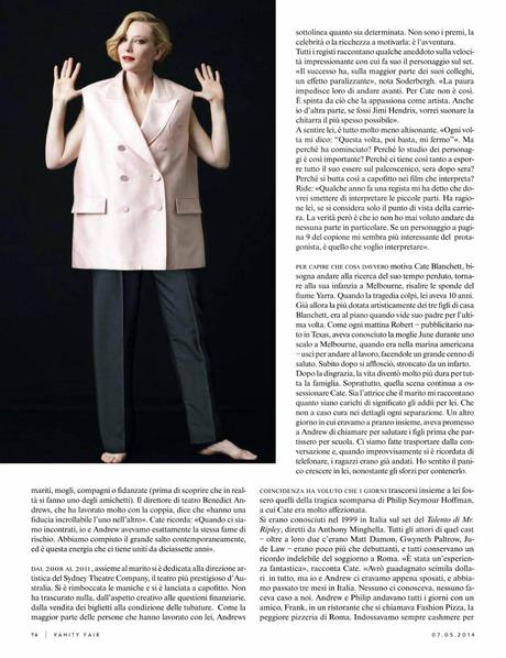 Cate Blanchett For Vanity Fair Magazine, Italy, May 2014