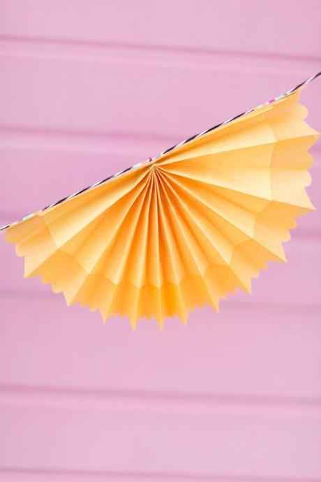 Paper fan garland