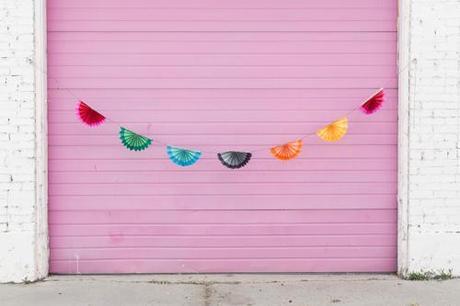 Paper fan garland