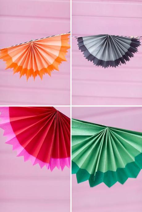 Paper fan garland