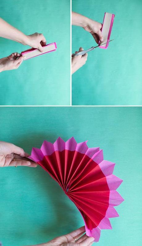 Paper fan garland