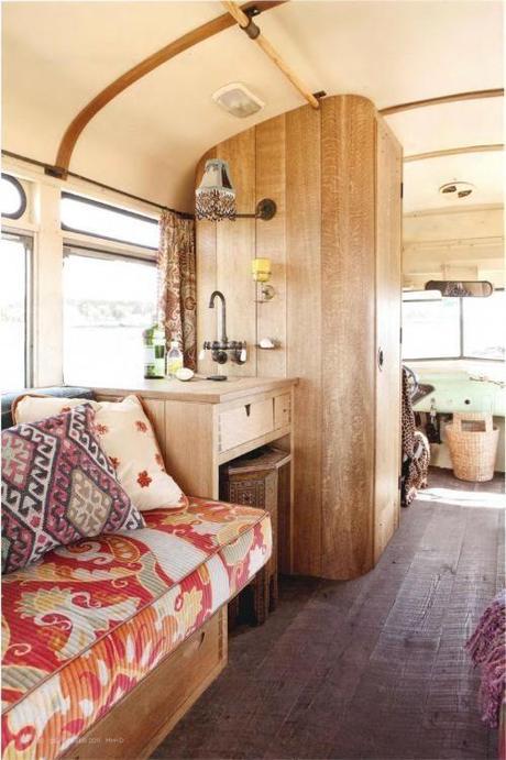 On old school bus turned super awesome RV...unfortunately for it to save you any money you'd HAVE to convert it to bio-diesel.