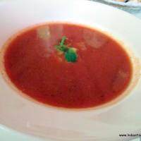 Melon and tomato gazpacho