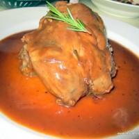 Braised baby mutton shoulder with rosemary jus
