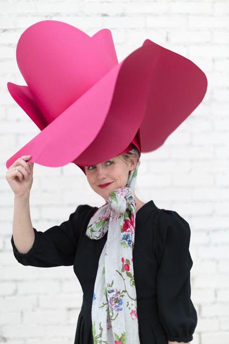 Paper rose hat from the Today Show