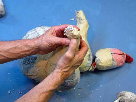 paper mache dog-feet