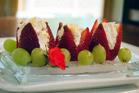 Strawberries and Lemony Cream Cheese Appetizers