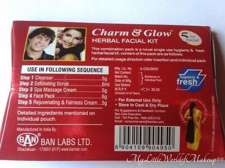 Charm & Glow Herbal Facial Kit Review