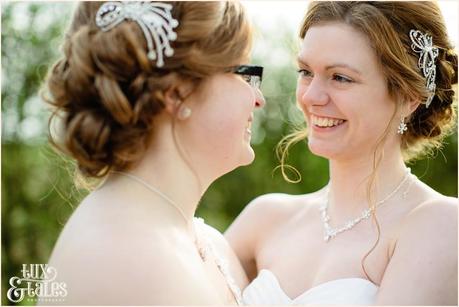 Two beautiful brides at York same sex wedding