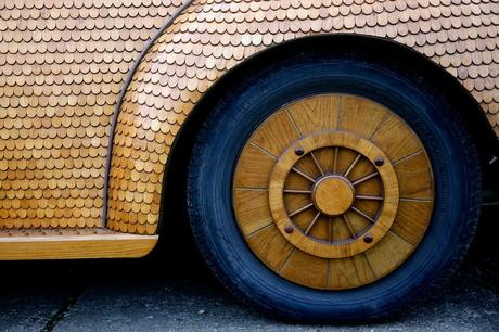 Wooden Volkswagen Beetle Made by Bosnian Pensioner