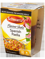 Paella with Schwartz flavour shots & other Supermarket picks