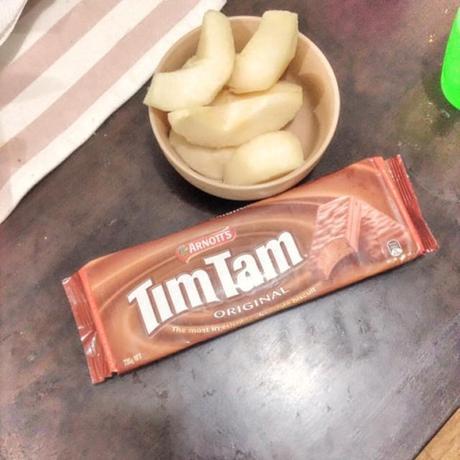 Tim Tam from our neighbors. We are blessed to have generous  neighbors! #food #timtam #biscuits