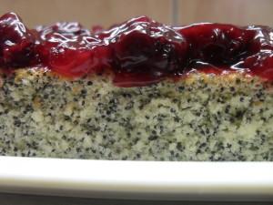 Poppy Seed Cake with Cherries