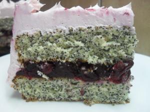 Poppy Seed Cake with Cherries