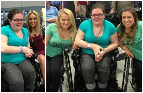 Emily posing with Tiphany Adams and Chelsie Hill from Push Girls, and Ali Stroker from Glee