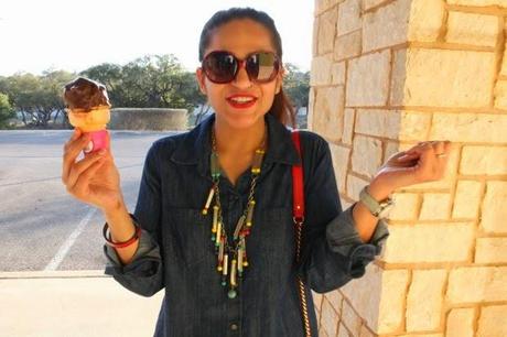 White Chambray Shirts, White Denims, Metallic Flats, Rebecca Minkoff Crossbody Bag, Tanvii.com