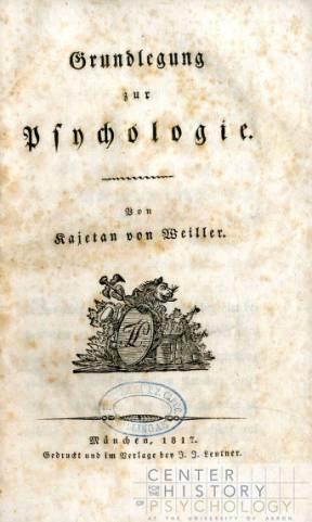 This German language book, Grundlegung zur Psychologie, published in 1817, is one of the titles from the Wozniak Collection of Books.