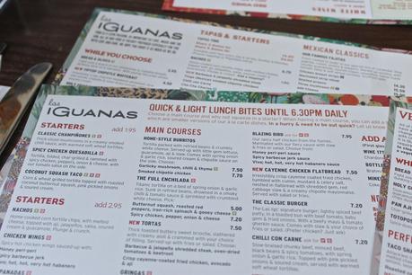 Las Iguanas Restaurant Review