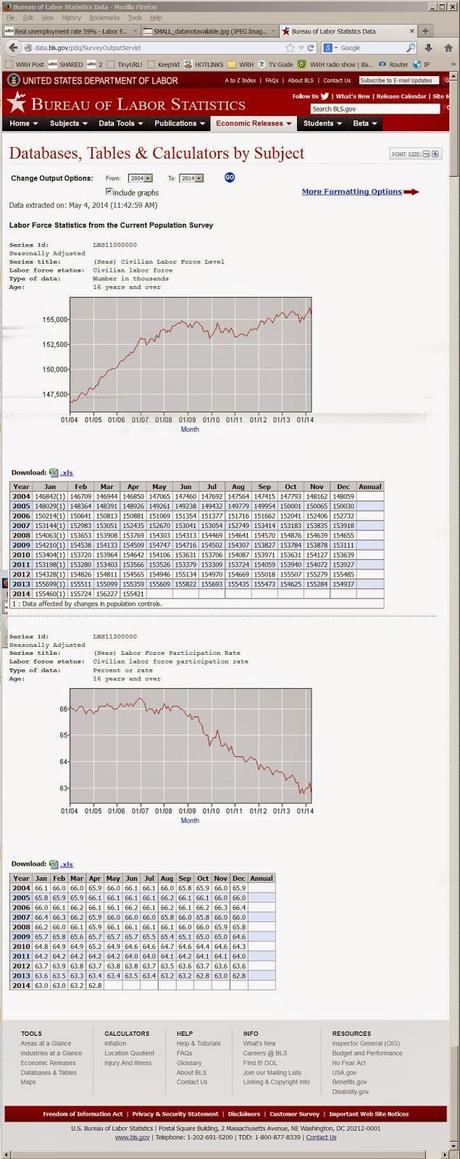 Unemployment Really 59%? Using Federal Figures From Bureau Of Labor Statistics It Appears To Be!