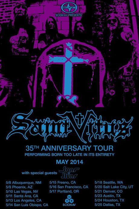 SAINT VITUS To Kick Off Thirty-Fifth Anniversary Tour This Week; Band To Perform Born Too Late In Its Entirety