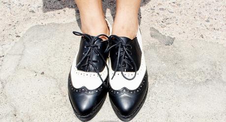 Black and White brogues 