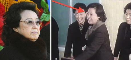 Kim Kyong Hui in 2012 (L) and in 1980 (Photo: KCNA and KCTV).