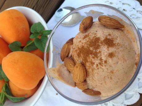 Roasted Apricot and Lemon Hibiscus Tea Ice Cream