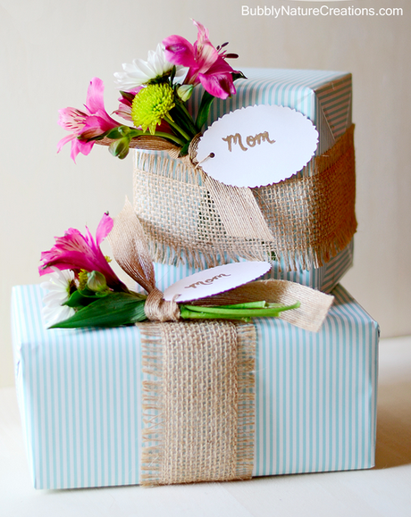 DIY spring gift wrap