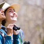 Women bird watching