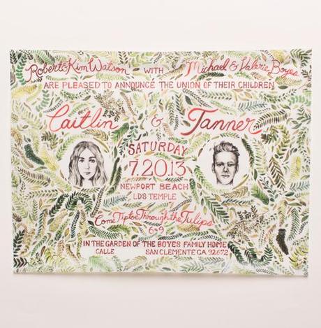 Caitlin and Tanner's wedding invitation